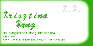 krisztina hang business card